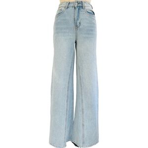 MOMOSHERO High-rise Wide Leg Jean Light Wash Size XS
